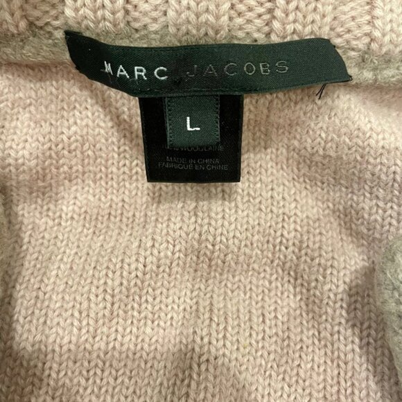 MARC JACOBS 100% WOOL KNITTED SWEATER PINK/ GRAY KIDS SIZE 10-12 - Picture 11 of 12